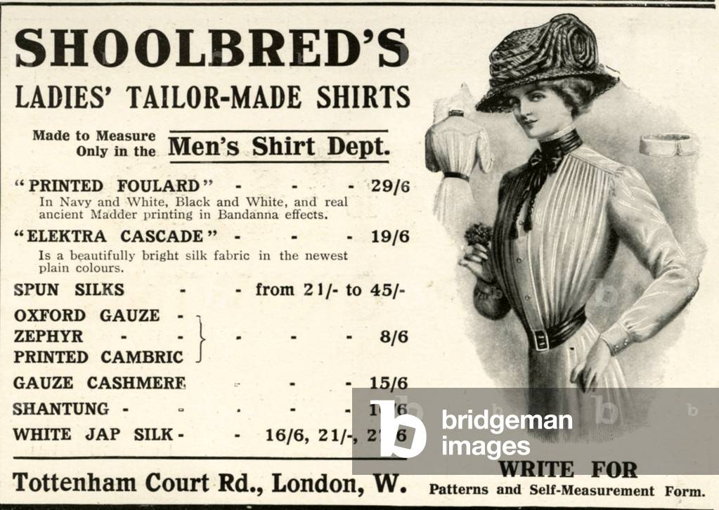 Schoolbred's Magazine Advert, UK, 1910s