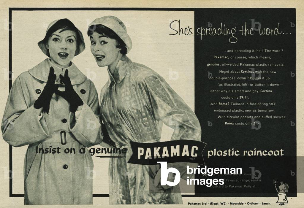 Pakamac Magazine Advert, UK, 1950s