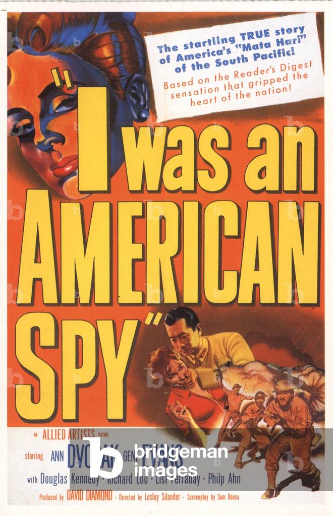 I Was An American Spy Film Poster, USA, 1940s