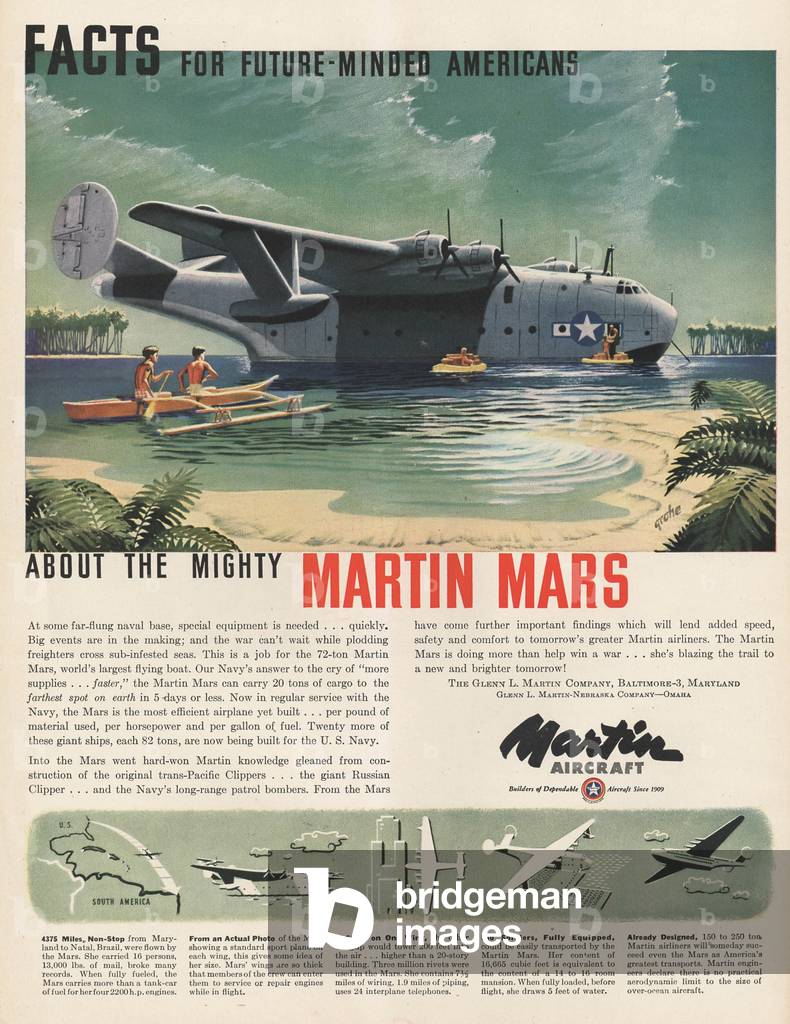 Martin Magazine, advert, USA, 1940s