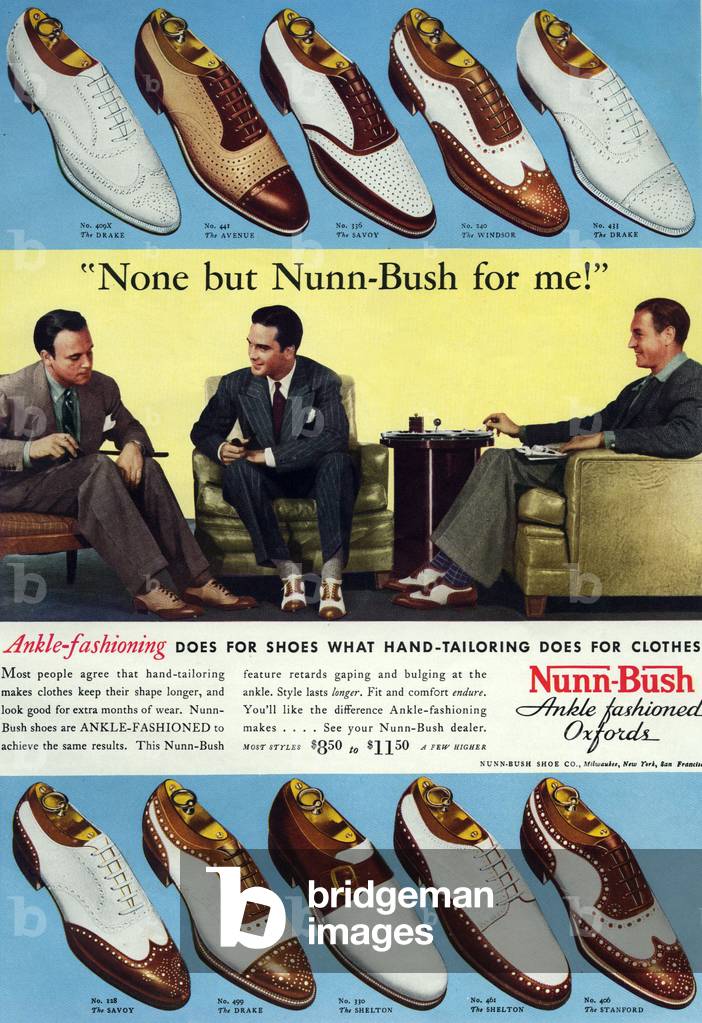 Nunn-Bush Magazine Advert, USA, 1940s