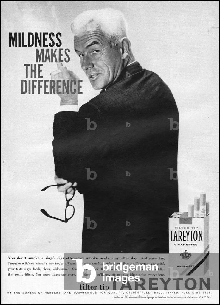 Tareyton Magazine Advert, USA, 1950s