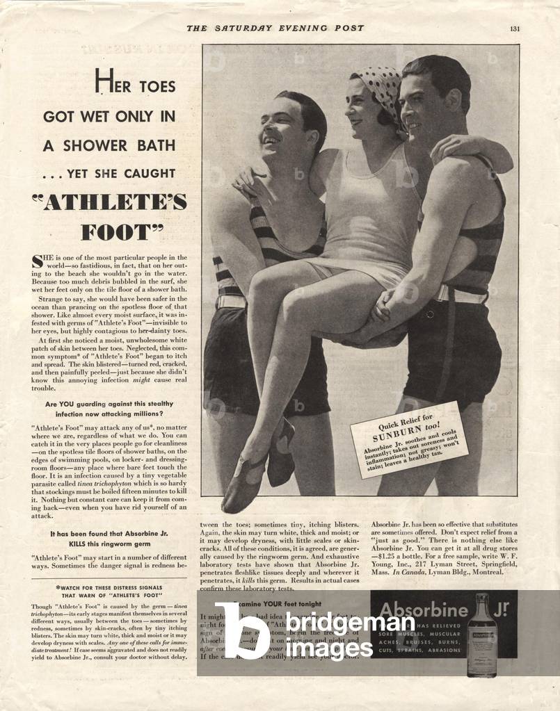 Absorbine Magazine, advert, USA, 1930s