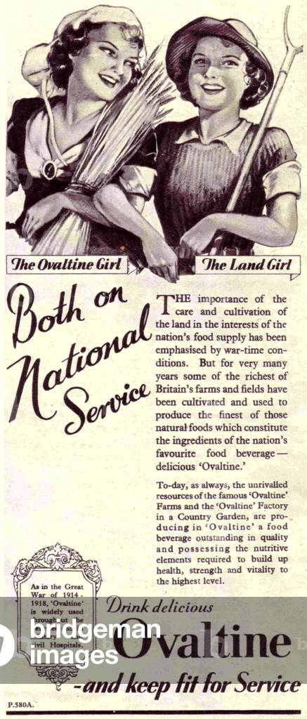Ovaltine Magazine Advert, UK, 1940s
