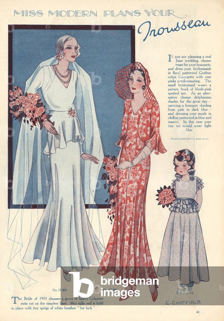 Miss Modern plans your Trousseau Magazine, advert, USA, 1930s