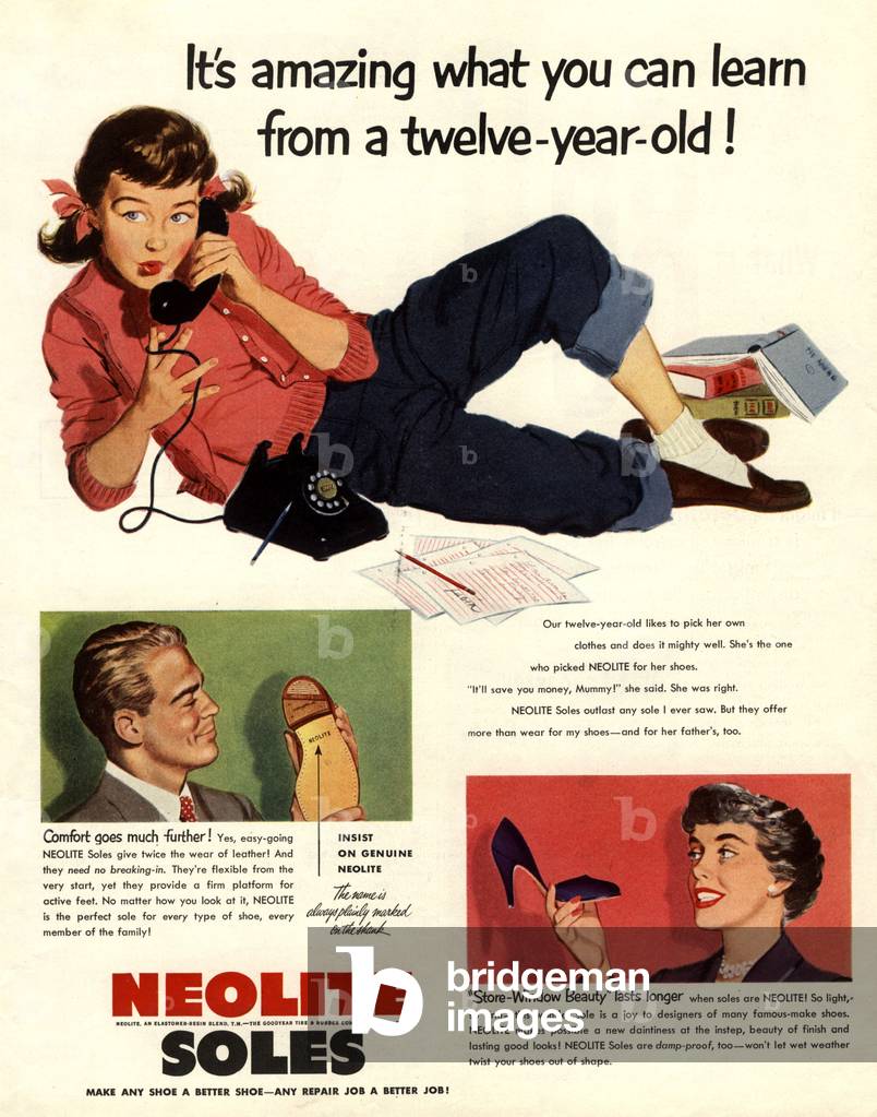 Neolite Soles Magazine, advert, USA, 1950s