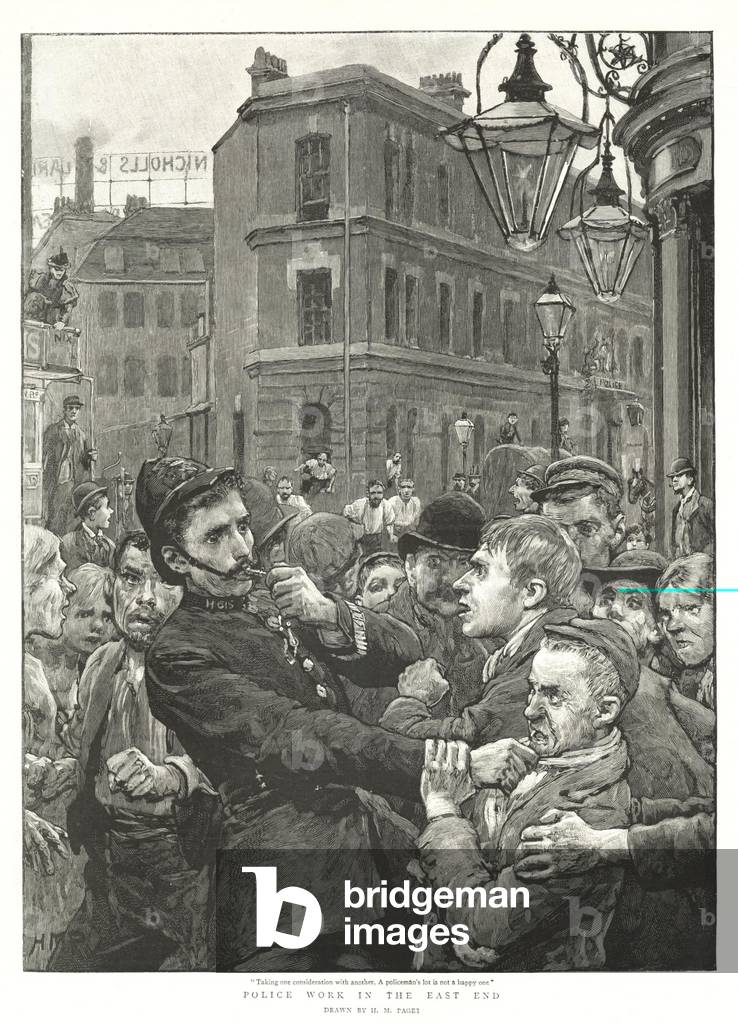East End Riots Magazine Plate, UK, 1890s