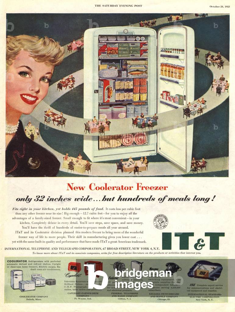 Coolerator Magazine, advert, USA, 1950s