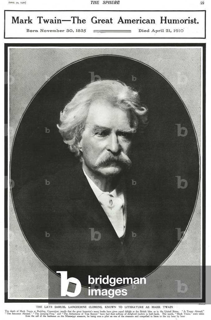 Mark Twain Magazine Plate, UK, 1900s