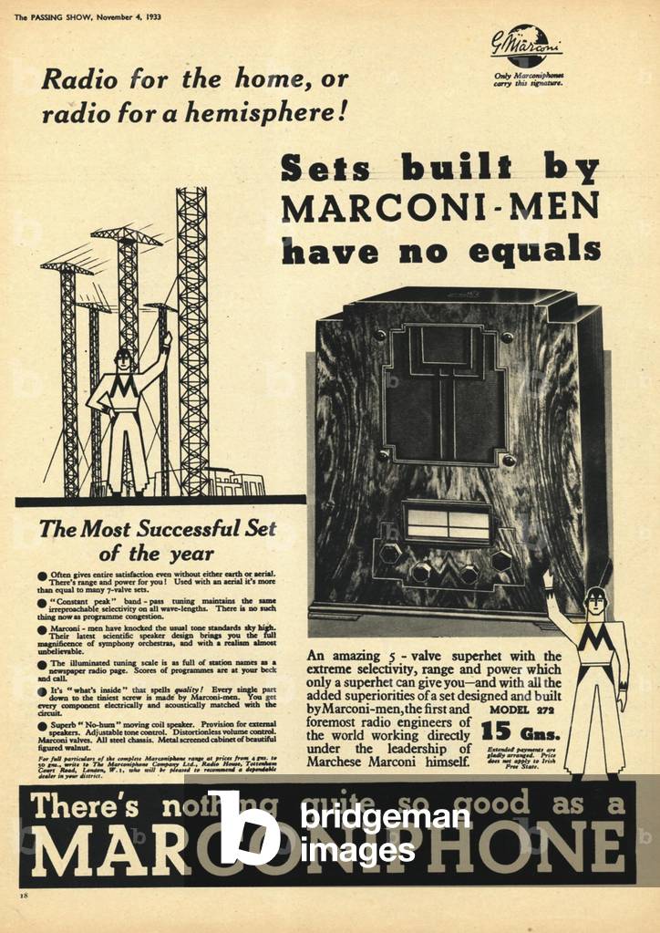 Marconiphone Magazine, advert, UK, 1930s