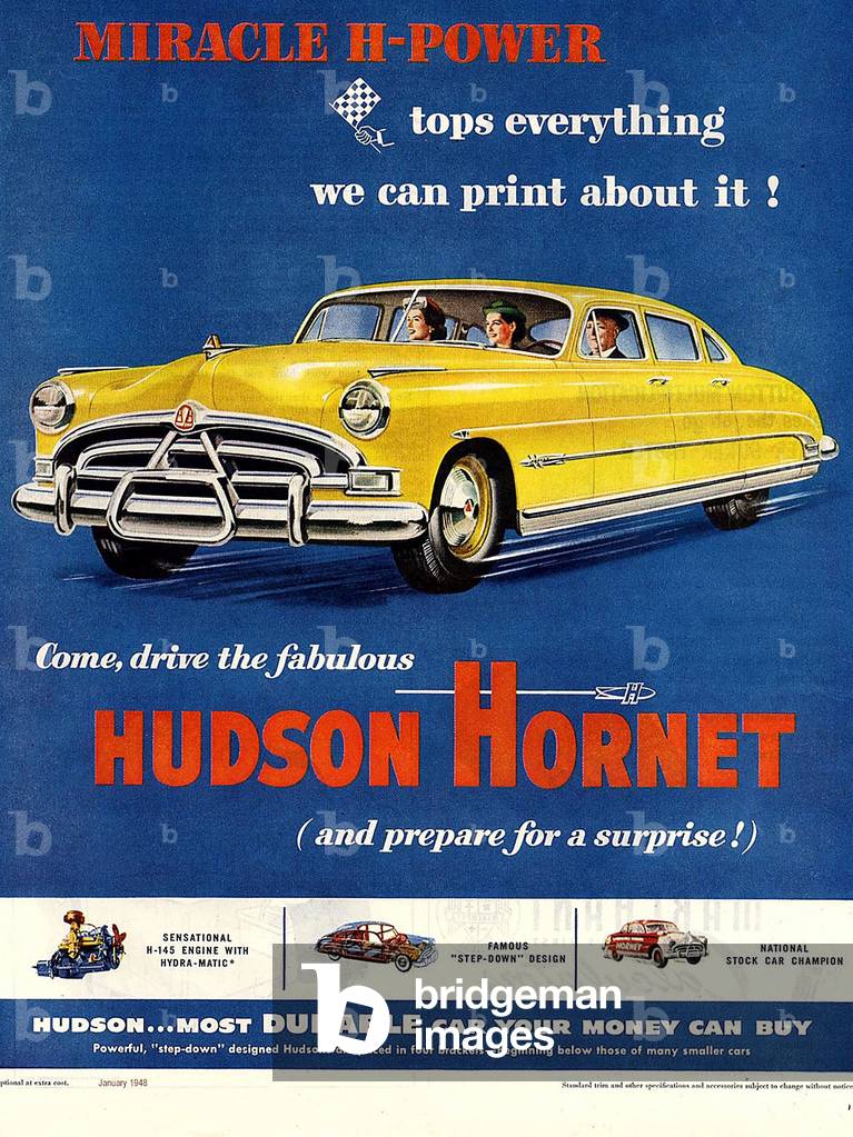 Hudson Hornet Magazine Advert, USA, 1940s