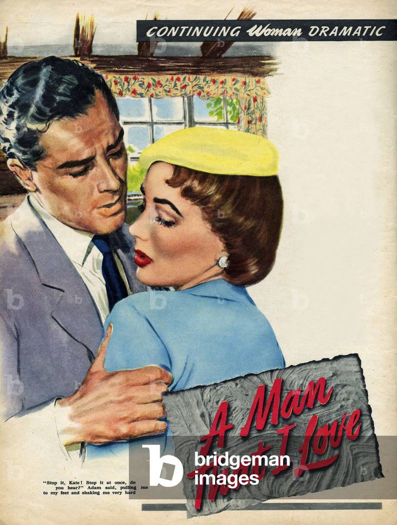 Romance Magazine Plate, UK, 1950s