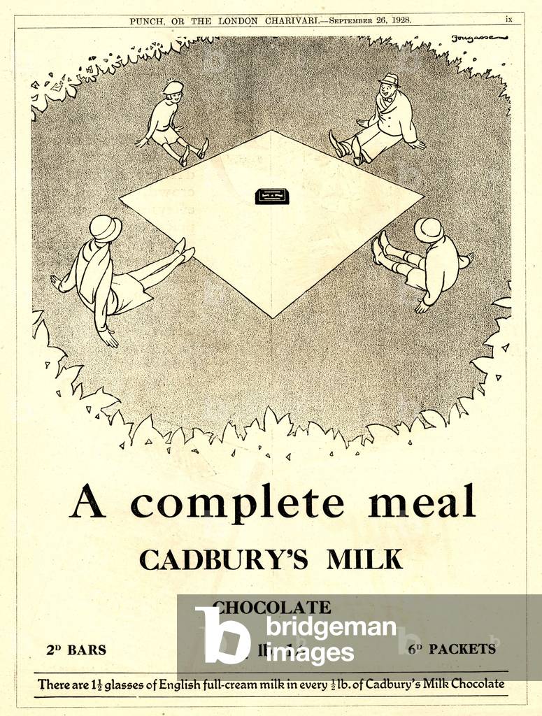 Cadbury's Milk Chocolate Magazine, advert, UK, 1920s