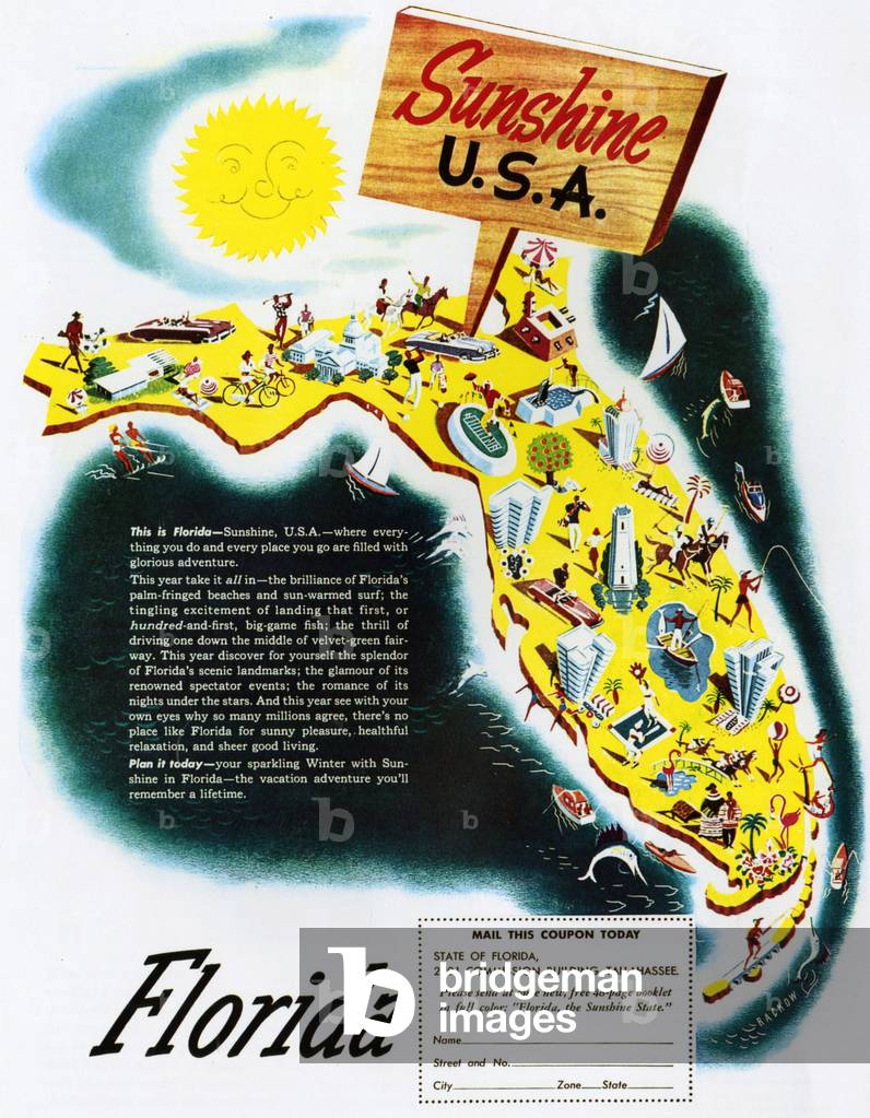 Florida Magazine Advert, USA, 1951