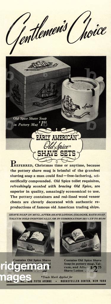 Old Spice Magazine, advert, UK, 1930s