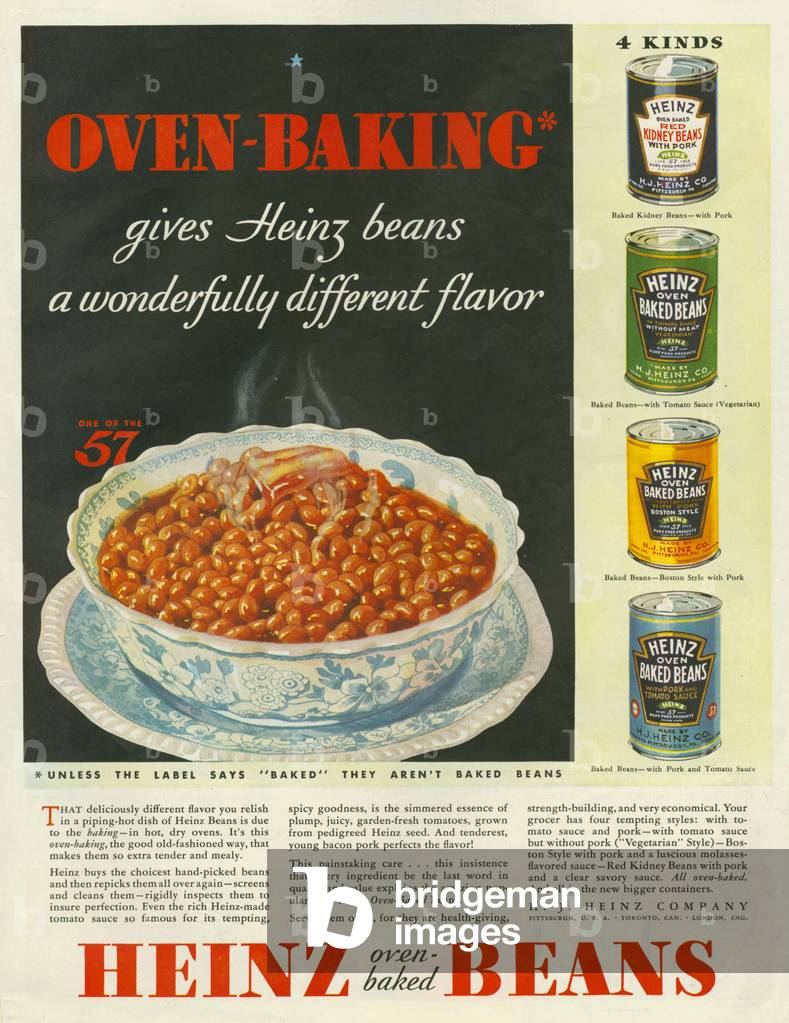 Heinz Beans Magazine, advert, USA, 1930s
