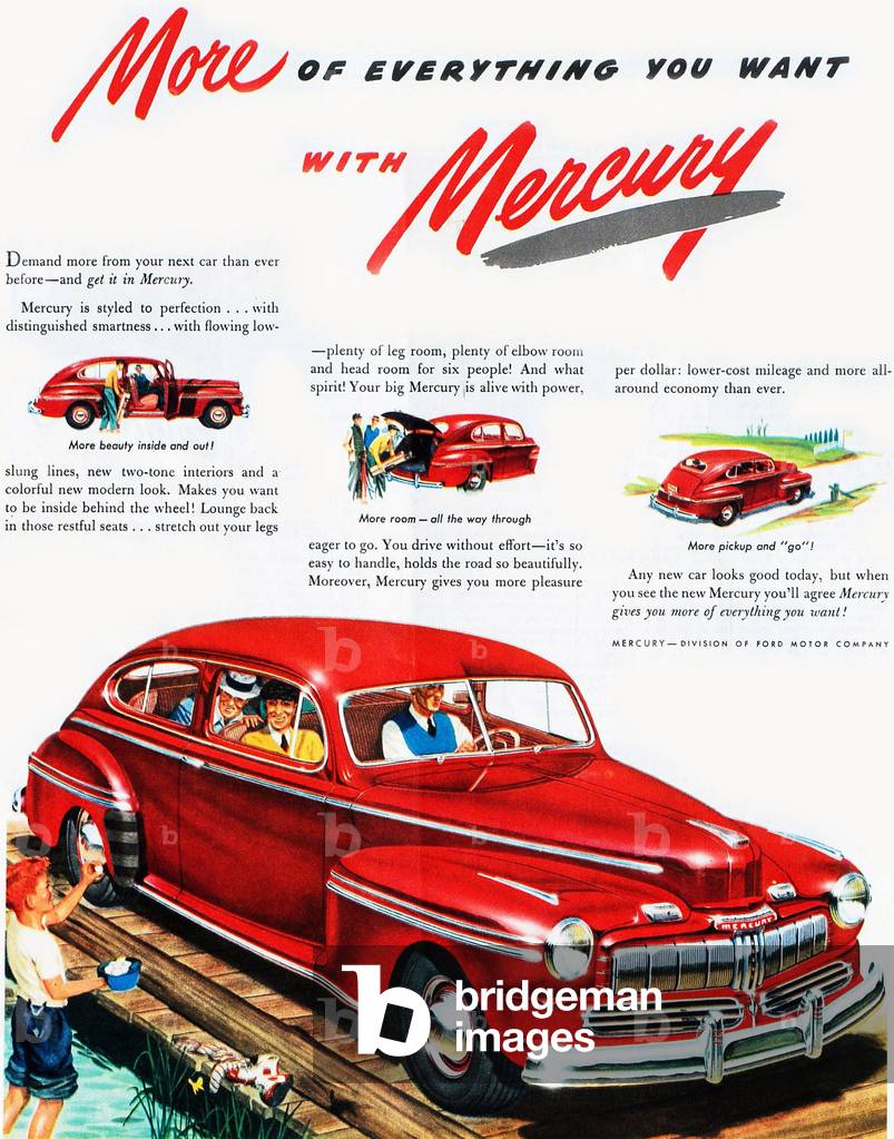 Mercury Magazine Advert, USA, 1940s