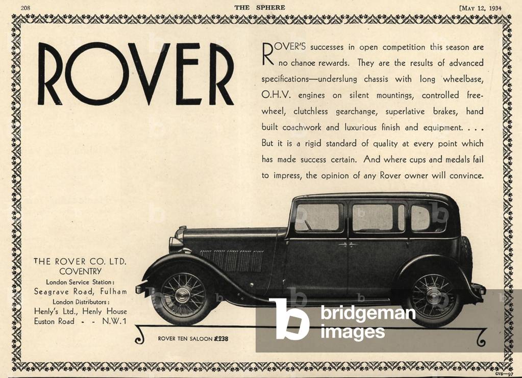 Rover Magazine, advert, UK, 1930s