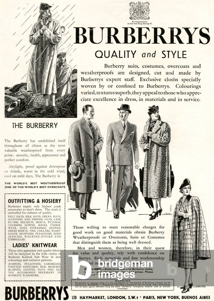 Burberry Magazine, advert, UK, 1930s