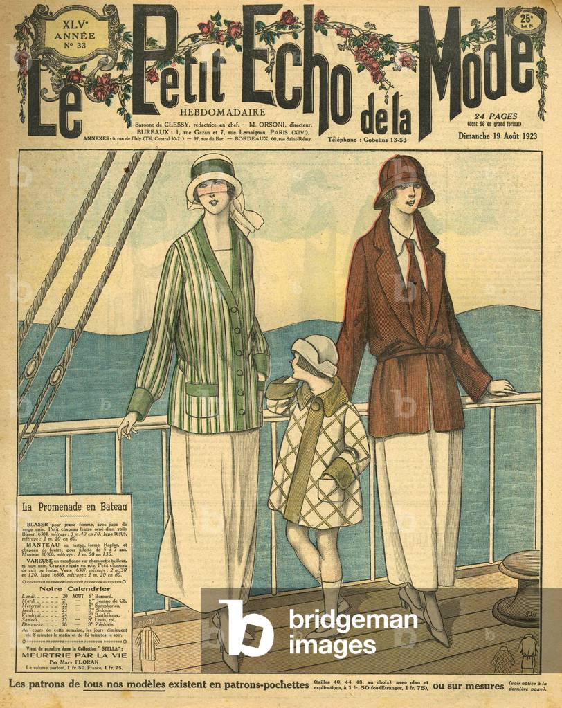 Le Petit Echo de le Mode Magazine Cover, France, 1920s