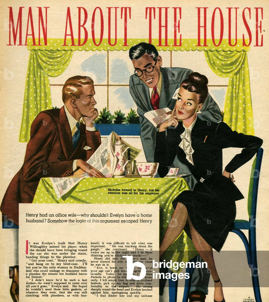 Womens Story Illustrations Magazine Plate, UK, 1940s