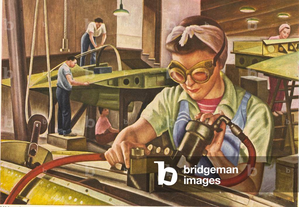 Women at Work Magazine Plate, USA, 1940s