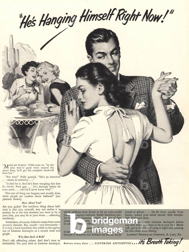 Listerine Magazine, advert, USA, 1940s