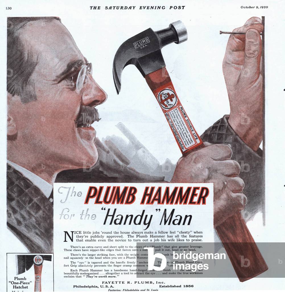 Plumb Hammers Magazine, advert, USA, 1920s