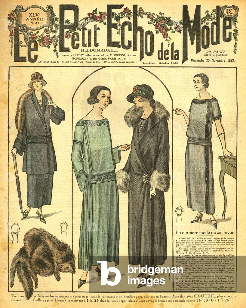 Le Petit Echo de le Mode Magazine Cover, France, 1920s