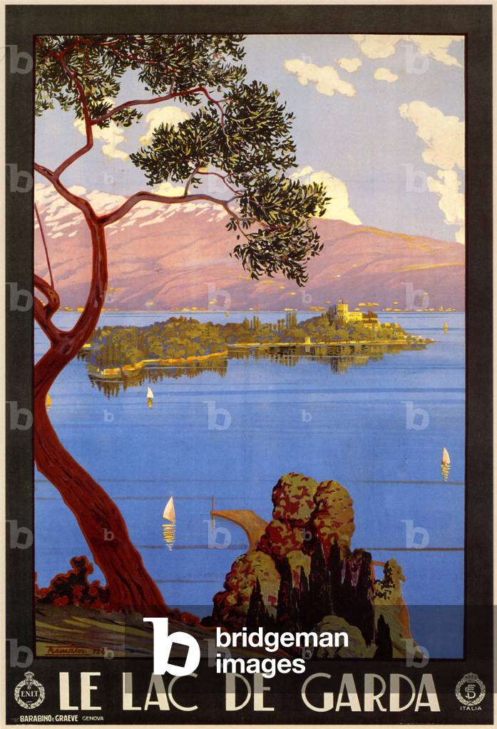 Le lac de Garda, 1920s (poster)
