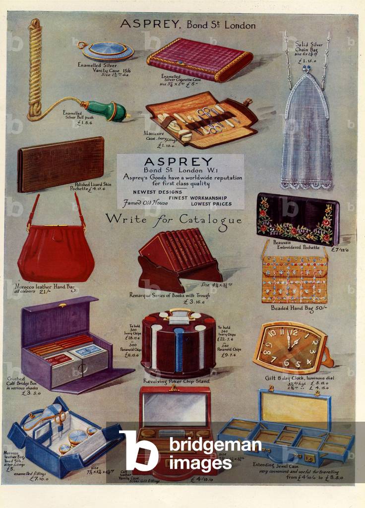 Asprey Magazine Advert, UK, 1920s