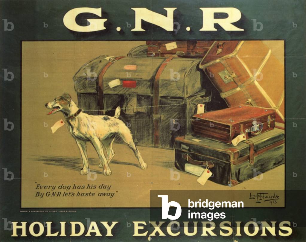 G.N.R. Holiday Excursions Poster, UK, 1910s