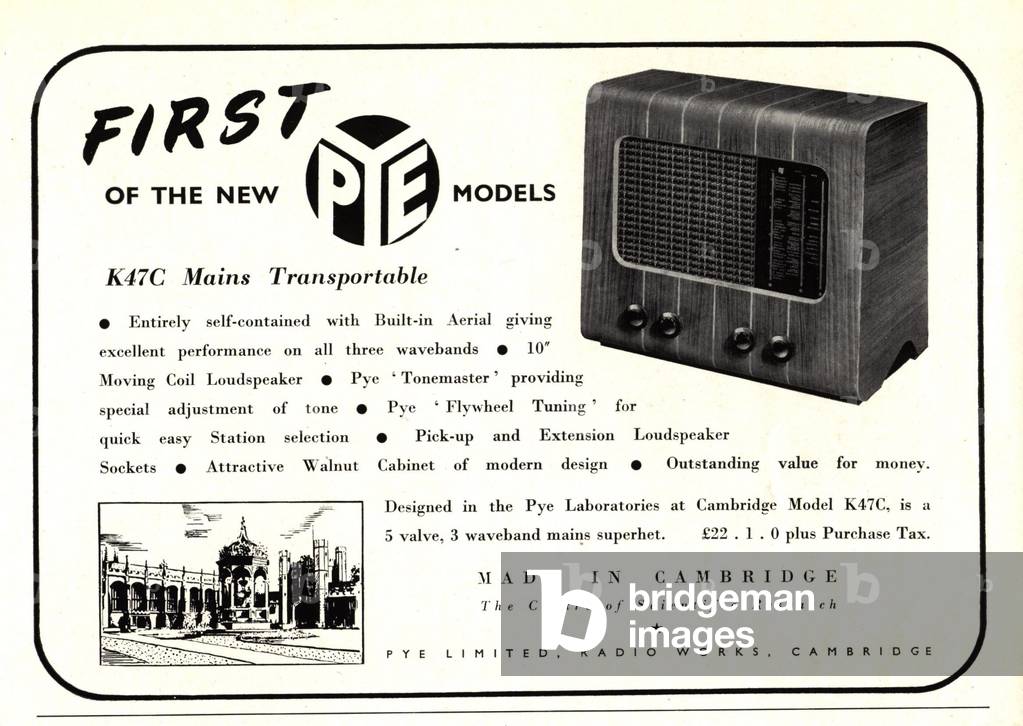 Pye Magazine, advert, UK, 1940s