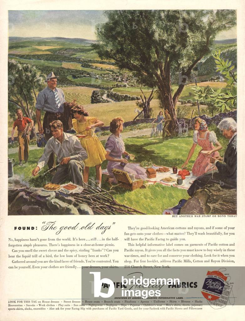 fabrics pacific factag, 1940s (print)