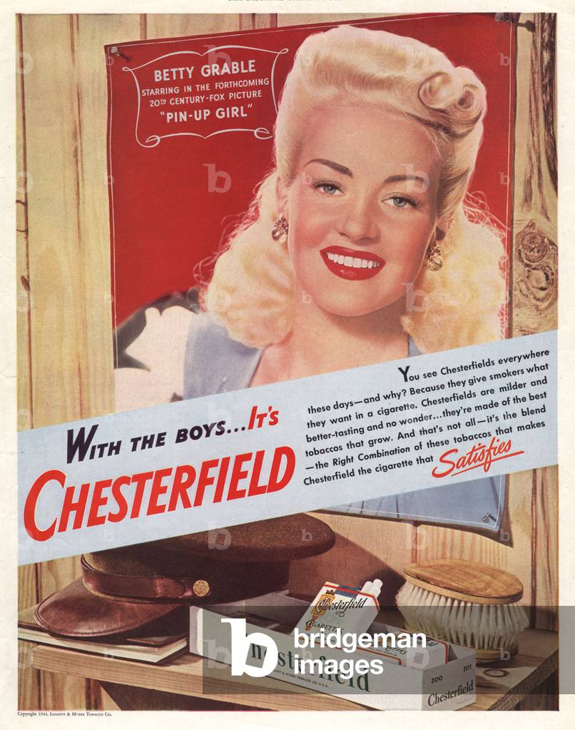 Chesterfield Magazine, advert, USA, 1940s