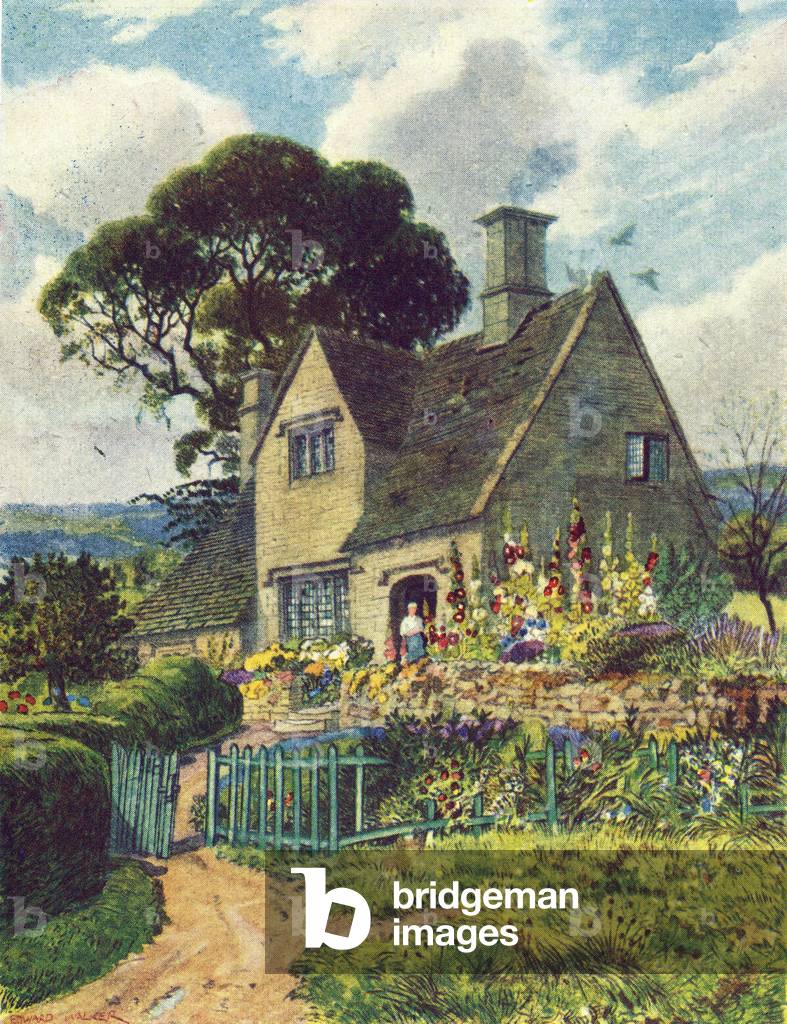 Country Cottages Magazine Plate, UK, 1940s