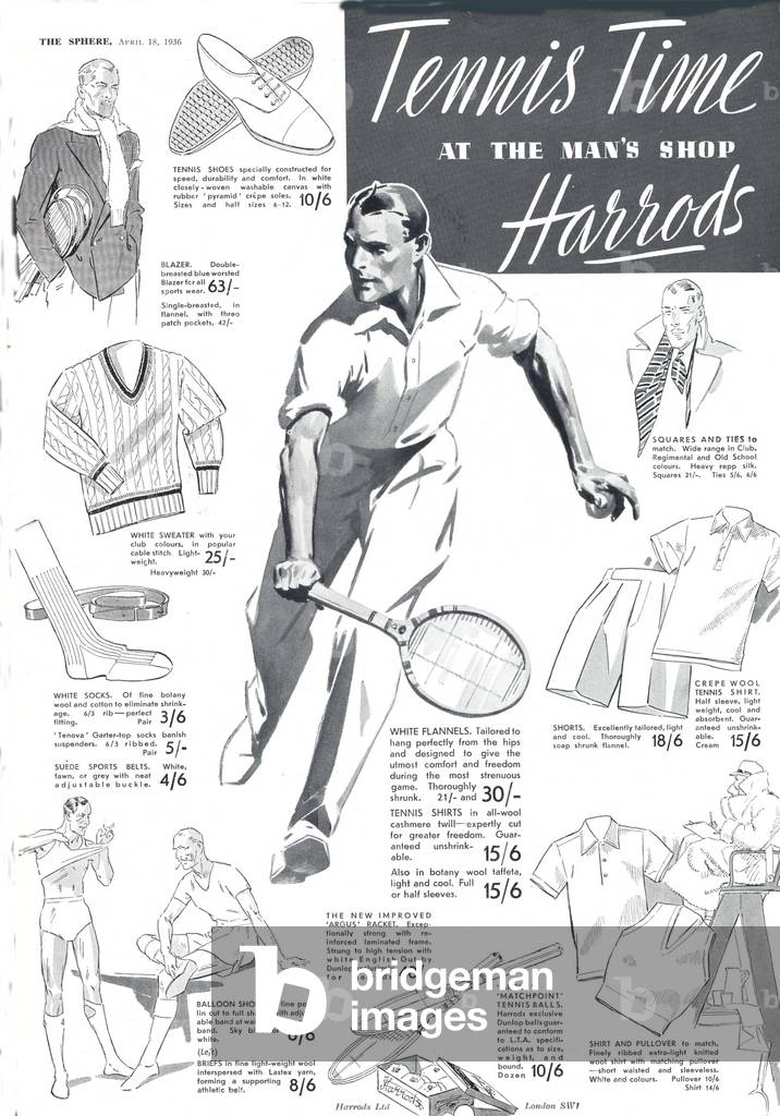 Harrods Magazine, advert, UK, 1930s