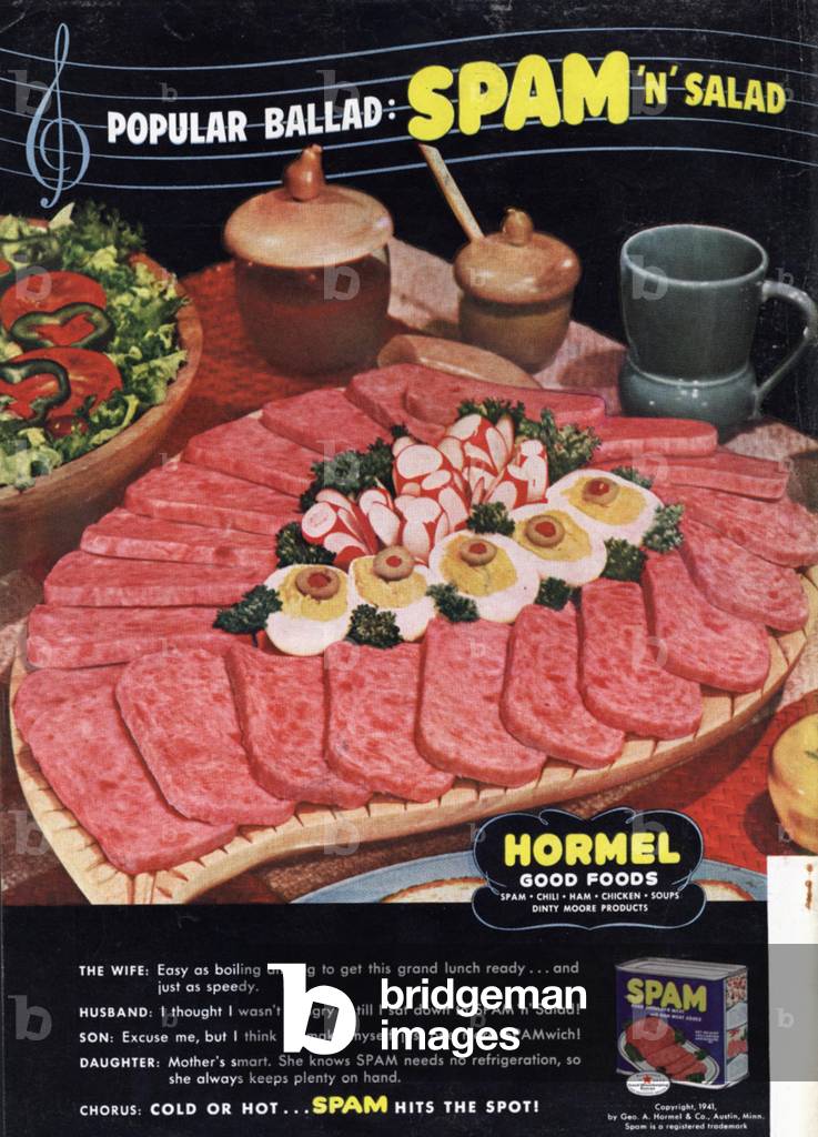 Spam Magazine, advert, USA, 1940s