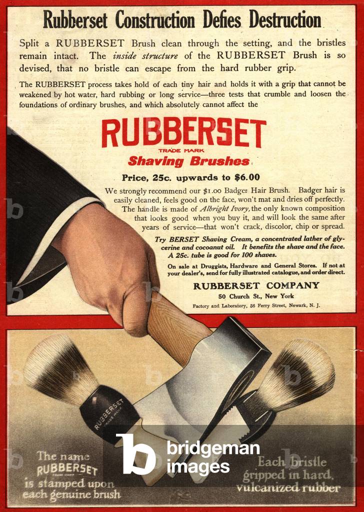 shaving sticks rubberset, 1910s