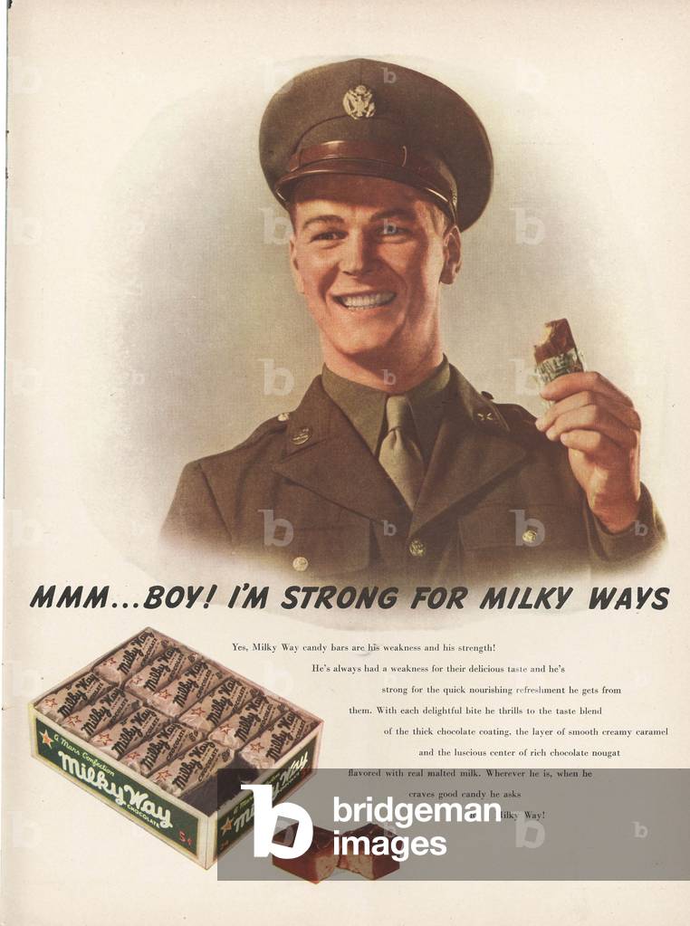 Milky Way Magazine, advert, USA, 1940s