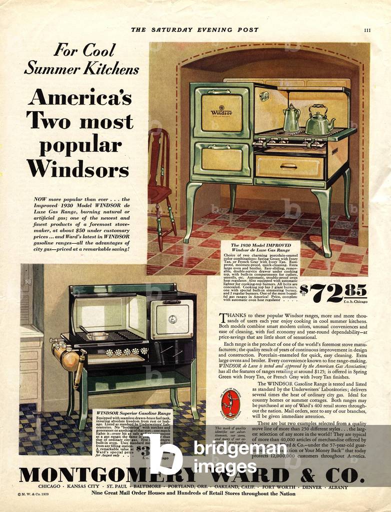 Montgomery Ward Magazine, advert, USA, 1920s