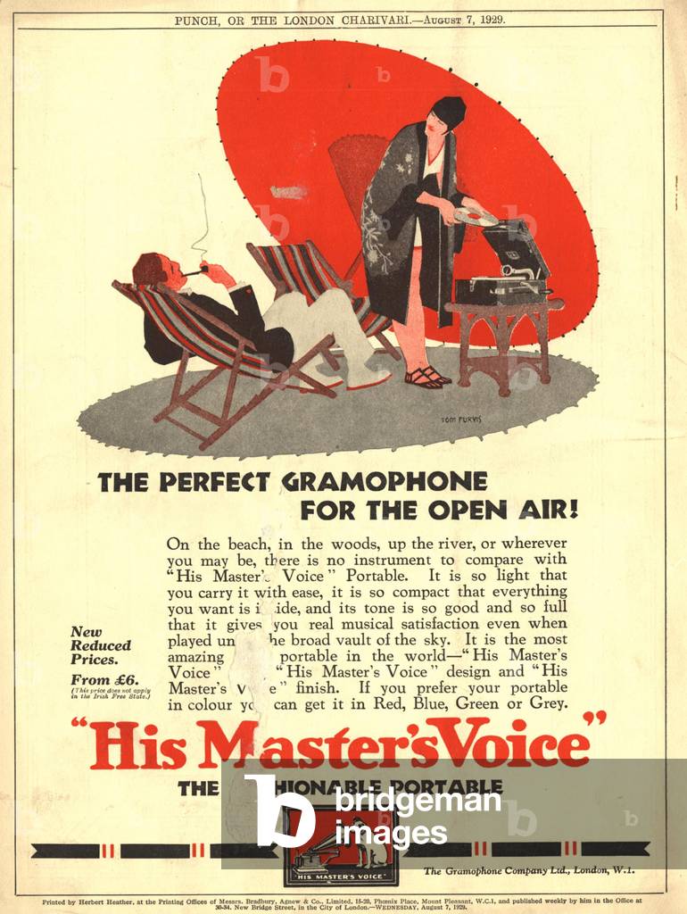 HMV (His Master's Voice) Magazine, advert, UK, 1920s
