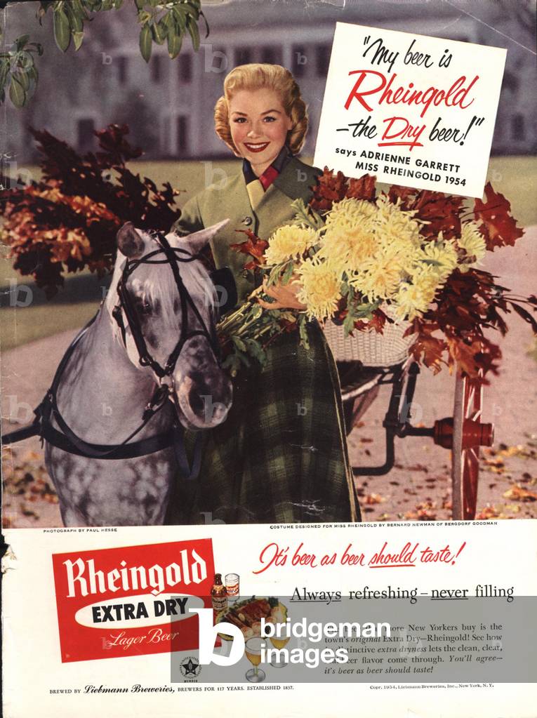 rheingold beer, 1950s (print)