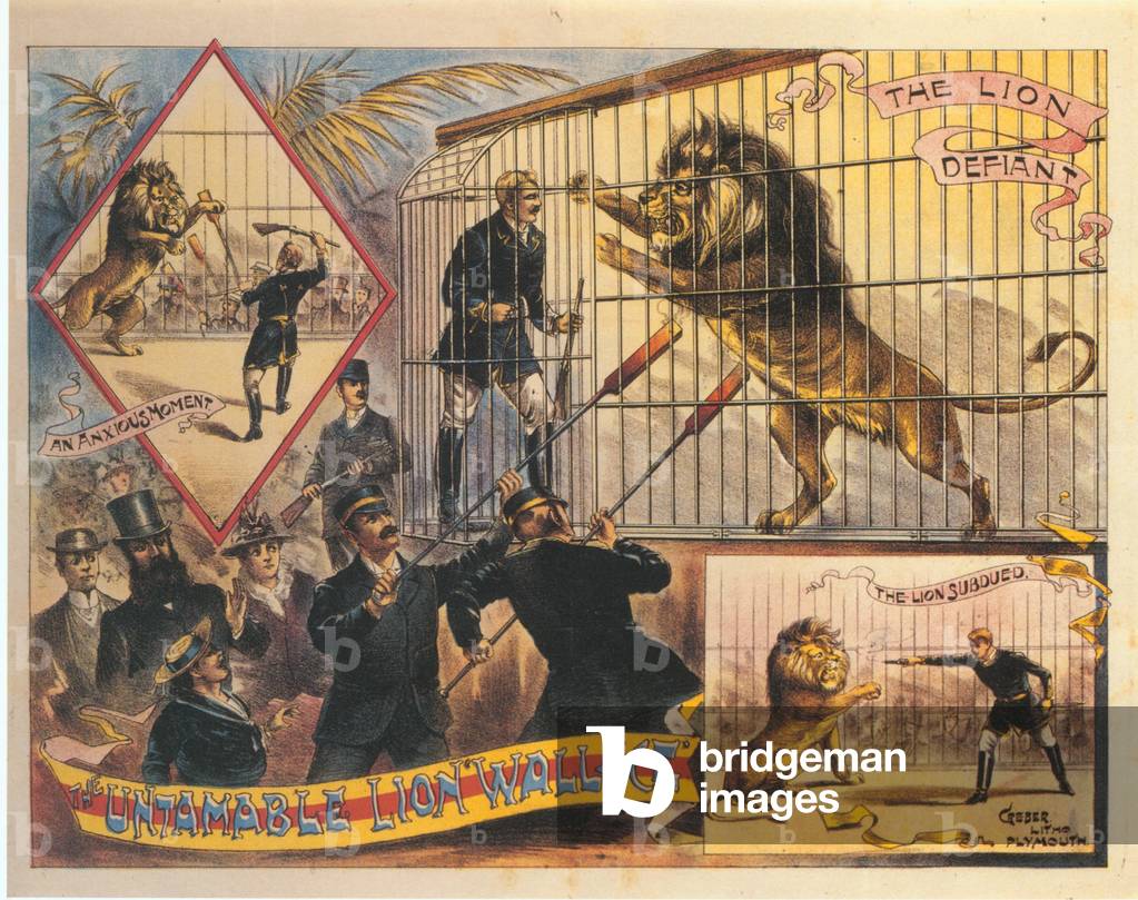 Lion Tamers Poster, UK, 1880s