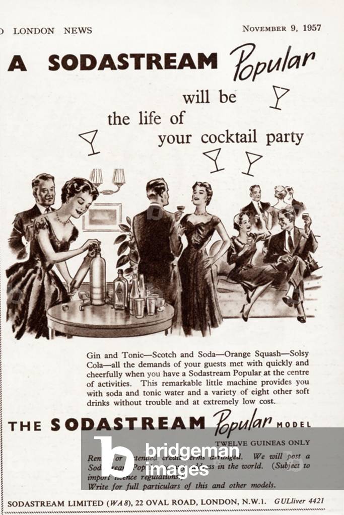 Sodastream Magazine, advert, UK, 1950s