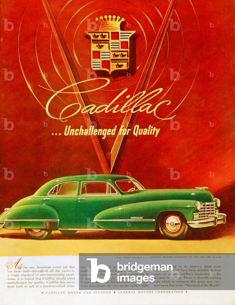 Cadillac Magazine Advert, USA, 1940s