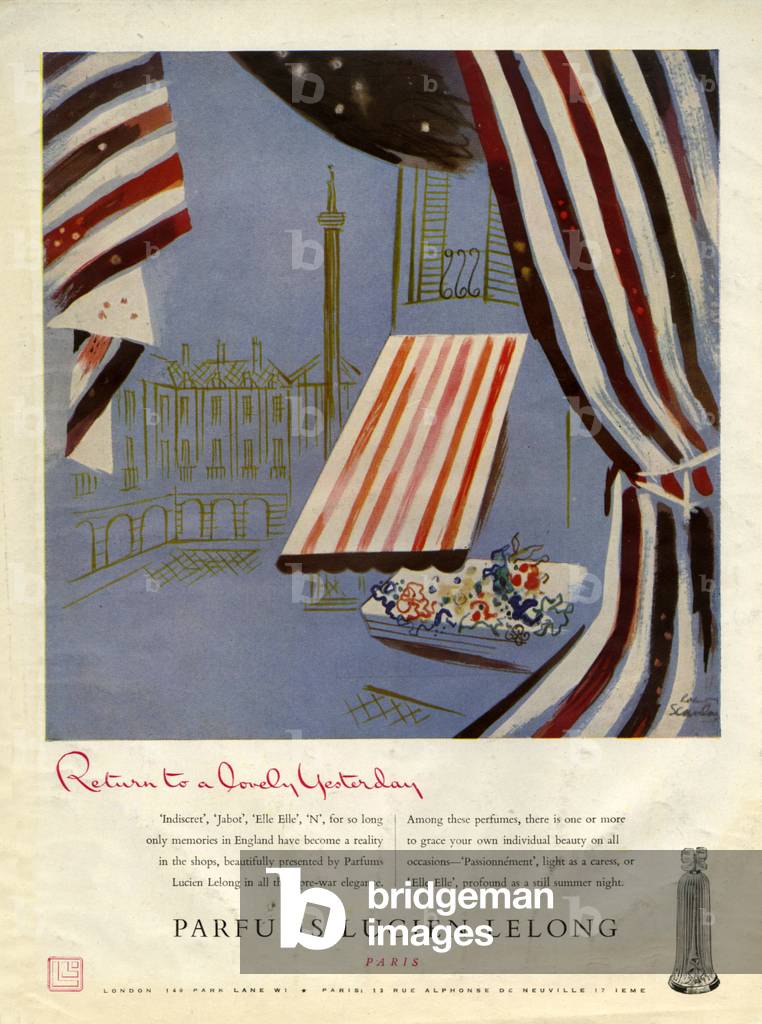 Lucien Lelong Magazine Advert, UK, 1942