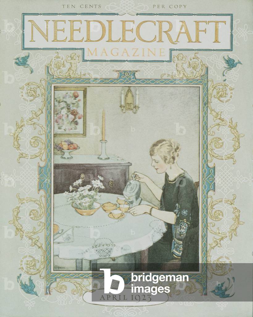 Needlecraft, in tea magazines, USA, 1920s (print)