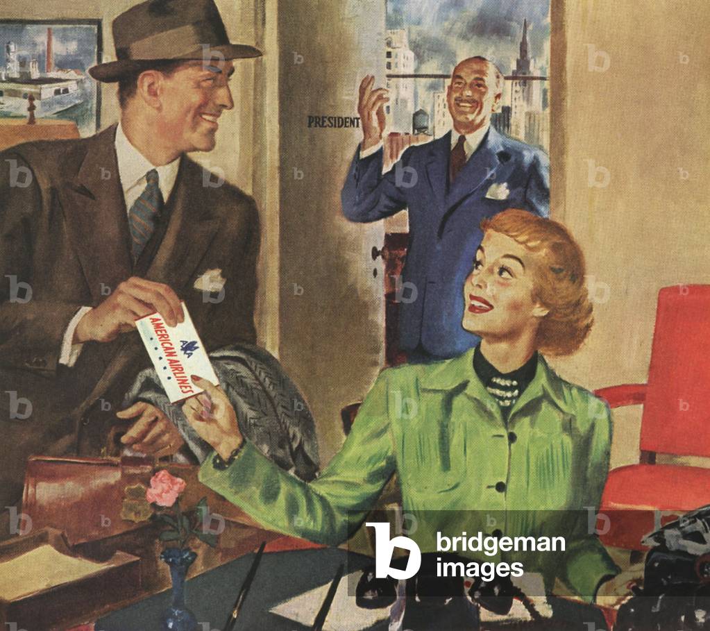 Airlines Magazine, advert (detail), USA, 1940s