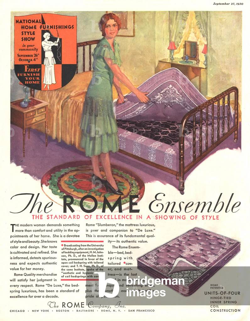 The Rome Company Inc Magazine, advert, USA, 1930s